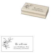 Elegante Holz Art Briefmarke Gummistempel (Stempel)