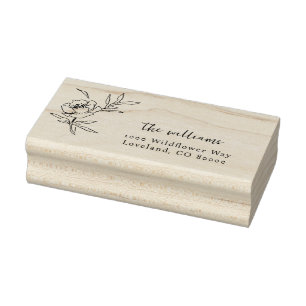 Elegante Holz Art Briefmarke Gummistempel