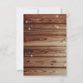 Elegante Holz Rose Petals Land Rustikale Hochzeit Einladung (Rückseite)