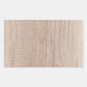 Elegante Holzbrett-Optik Leere Trendy Vorlage Rechteckiger Aufkleber