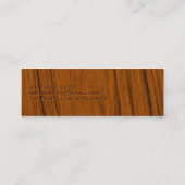 Elegante hölzerne Korn-Bäcker-Visitenkarte Mini Visitenkarte (Rückseite)
