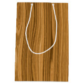 Elegante hölzerne Kornart Mittlere Geschenktüte (Rückseite)