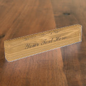 Elegante hölzerne Kornart Namensplakette (Seite)