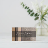Elegante hölzerne Putz-Rechtecke mit minimalem Erd Visitenkarte (Stehend Vorderseite)