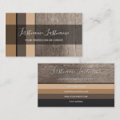 Elegante hölzerne Putz-Rechtecke mit minimalem Erd Visitenkarte (Vorne/Hinten)