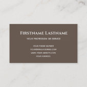 Elegante Holzfußböden für Tischlerexperten Visitenkarte (Rückseite)