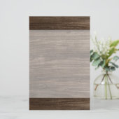 Elegante Holzstruktur Briefpapier (Stehend Vorderseite)