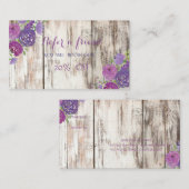 Elegante,Holztextur,Blume-Referenzkarte Empfehlungskarte (Vorne/Hinten)