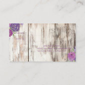 Elegante,Holztextur,Blume-Referenzkarte Empfehlungskarte (Rückseite)
