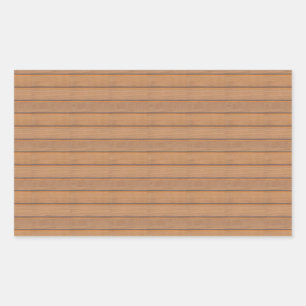 Elegante Holzvorlage für die benutzerdefinierte Le Rechteckiger Aufkleber