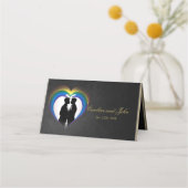 Elegante homosexuelle Silhouetten. Platzkarte (Rückseite)