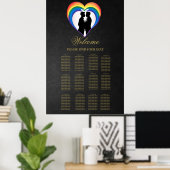 Elegante homosexuelle Silhouetten Poster (Heimbüro)