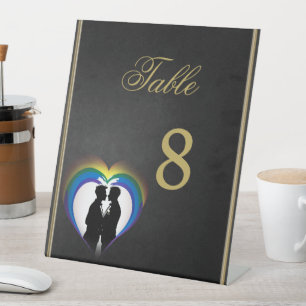 Elegante homosexuelle Silhouetten. Sockelschild