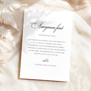 Elegante Honeymoon Fund Enclosure Cards Einladung