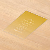 Elegante Honig Gelb Gradient Akryllische Hochzeit Acryleinladungen (Ablage )