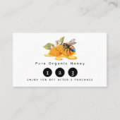 Elegante Honigwaben mit Bienen Treuekarte (Vorderseite)