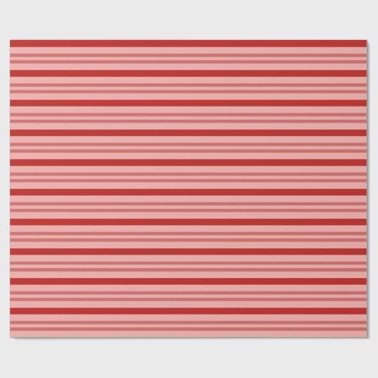 Elegante, horizontale, rote und rosa Candy Cane St Geschenkpapier (Flach)