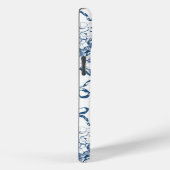 Elegante Horse Hydrangea Bows Dusty Blue Name Case-Mate iPhone Hülle (Rückseite / Rechts)