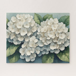 Elegante Hortensien-Blumenkunst Puzzle