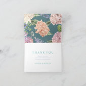 Elegante Hortensien Dankeskarten Dankeskarte (Innenseite)