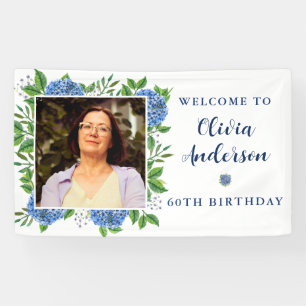 Elegante Hortensien-Party zum 60. Geburtstag mit i Banner