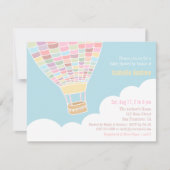 Elegante Hot Air Balloon Baby Shower Einladungen (Vorderseite)
