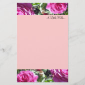 Elegante Hot Pink-Rose Briefpapier (Vorderseite)