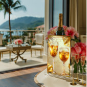 Elegante Hot Tropic Gilded Gold Signature Drinks Poster