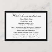 Elegante Hotelunterkünfte Hochzeitsreise Begleitkarte (Vorderseite)