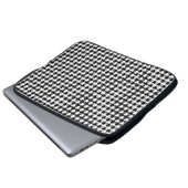 Elegante Houndstooth-Muster-Laptop-Hülle Laptopschutzhülle (Vorne Knopf)