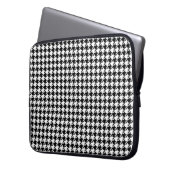 Elegante Houndstooth-Muster-Laptop-Hülle Laptopschutzhülle (Vorderseite Links)