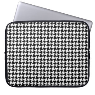 Elegante Houndstooth-Muster-Laptop-Hülle Laptopschutzhülle