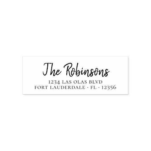 Elegante Housewarming Script-Rücksendeadresse Permastempel (Design)