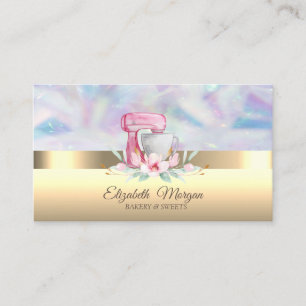 Elegante Hübsch Cake Mixer Blume Bäckerei Visitenkarte