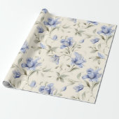 Elegante Hübsche Blume auf Creme Background Geschenkpapier (Ungerollt)