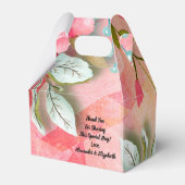 Elegante Hübsche Blume Danke Gastgeschenk Geschenkschachtel (Rückseite)