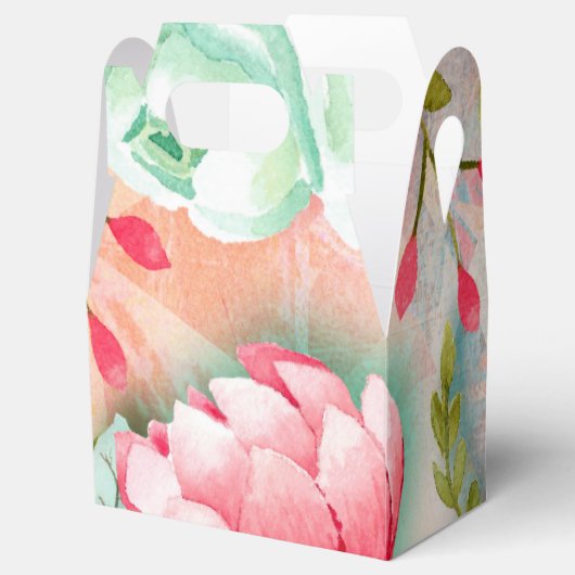 Elegante Hübsche Blume Danke Gastgeschenk Geschenkschachtel (Geöffnet)