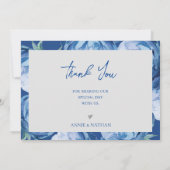 Elegante Hübsche Blumen Trendy Floral Wedding Dankeskarte (Rückseite)