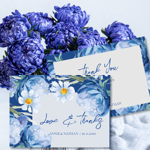 Elegante Hübsche Blumen Trendy Floral Wedding Dankeskarte