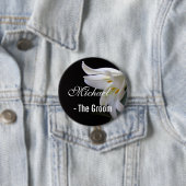 Elegante, hübsche Braut / Bräutigam Hochzeitsknopf Button (Beispiel)
