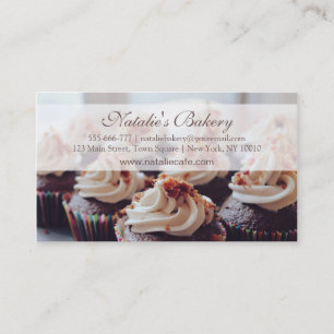 Elegante hübsche Cupcake-Bäckerei Visitenkarten Visitenkarte