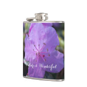 elegante, hübsche Frühling lila azalea Blume. Flachmann (Links)