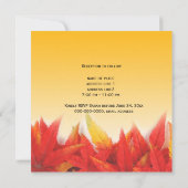 Elegante, hübsche Hochzeit im Herbst Einladung (Rückseite)