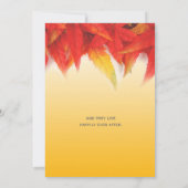 Elegante, hübsche Hochzeit im Herbst Einladung (Rückseite)