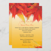 Elegante, hübsche Hochzeit im Herbst Einladung (Vorne/Hinten)