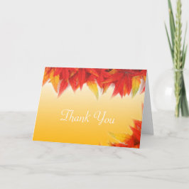 Elegante, hübsche Hochzeit im Herbst Gefallen Dank Dankeskarte