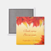 Elegante, hübsche Hochzeit im Herbst speichert den Magnet (Vorderseite/Rückseite)