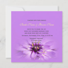 Elegante, hübsche lila Blume Einladungen