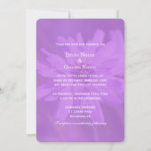Elegante, hübsche lila Blume Hochzeit Einladung (Vorderseite)