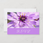 Elegante, hübsche lila Blume Hochzeitskarten RSVP Karte (Rückseite)